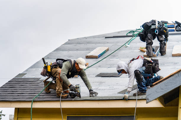 Professional Gutter Installation technician working in Kokomo, IN